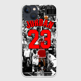 Чехол для iPhone 13 с принтом MICHAEL JORDAN | 23 | МАЙКЛ ДЖОРДАН ,  |  | 23 | bulls | chicago bulls | jordan | logo | michael jordan | nba | paris saint germain | psg | red | sport | быки | джордан | лого | майкл джордан | псг | спорт | чигаго буллс