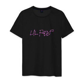 Мужская футболка хлопок с принтом LIL PEEP (НА СПИНЕ) , 100% хлопок | прямой крой, круглый вырез горловины, длина до линии бедер, слегка спущенное плечо. | Тематика изображения на принте: lil peep | lil prince | logo | music | rap | зарубежная музыка | зарубежные | лил пип | лого | маленький принц | музыка | реп