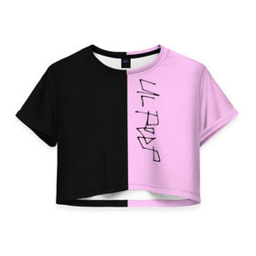 Женская футболка Cropp-top с принтом LIL PEEP , 100% полиэстер | круглая горловина, длина футболки до линии талии, рукава с отворотами | lil peep | lil prince | logo | music | pink | rap | зарубежная музыка | зарубежные | лил пип | лого | маленький принц | музыка | реп