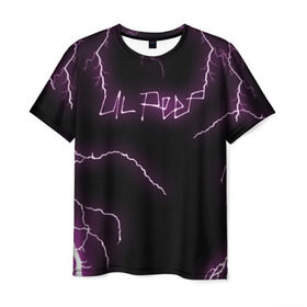 Мужская футболка 3D с принтом LIL PEEP , 100% полиэфир | прямой крой, круглый вырез горловины, длина до линии бедер | lil peep | lil prince | logo | music | pink | rap | thunder | зарубежная музыка | зарубежные | лил пип | лого | маленький принц | молнии | музыка | реп | розовый