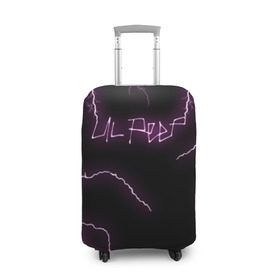Чехол для чемодана 3D с принтом LIL PEEP , 86% полиэфир, 14% спандекс | двустороннее нанесение принта, прорези для ручек и колес | lil peep | lil prince | logo | music | pink | rap | thunder | зарубежная музыка | зарубежные | лил пип | лого | маленький принц | молнии | музыка | реп | розовый