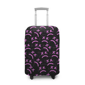 Чехол для чемодана 3D с принтом LIL PEEP , 86% полиэфир, 14% спандекс | двустороннее нанесение принта, прорези для ручек и колес | lil peep | lil prince | logo | music | pink | rap | зарубежная музыка | зарубежные | лил пип | лого | маленький принц | музыка | реп | розовый