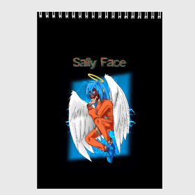 Скетчбук с принтом SALLY FACE , 100% бумага
 | 48 листов, плотность листов — 100 г/м2, плотность картонной обложки — 250 г/м2. Листы скреплены сверху удобной пружинной спиралью | blue | diane | face | fisher | gizmo | henry | johnson | killer | larry | sally | генри | гизмо | джонсон | диана | ларри | лицо | парень в маске | салли | фейс | фишер