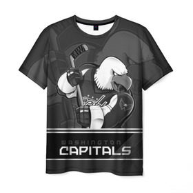 Мужская футболка 3D с принтом Washington Capitals , 100% полиэфир | прямой крой, круглый вырез горловины, длина до линии бедер | Тематика изображения на принте: capitals | hokkey | nhl | ovechkin | washington | александр | вашингтон | кэпиталз | кэпиталс | овечкин | хоккеист | хоккей