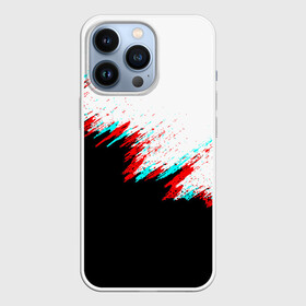 Чехол для iPhone 13 Pro с принтом КРАСКА И НИЧЕГО ЛИШНЕГО ,  |  | Тематика изображения на принте: abstract | colors | glitch | lines | paints | pattern | stripes | texture | абстракция | глитч | краски | полосы | узор