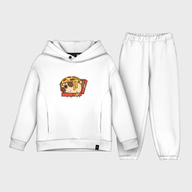 Детский костюм хлопок Oversize с принтом Pizza Dog ,  |  | amimals | cook | dog | doggy | food | pizza | woof | боксер | бульдог | бультерьер | волк | гав | доберман | дог | долматинец | друг | еда | животные | йорк | кок | мопс | овчарка | пёс | песик | питомец | пицца | повар | пудель