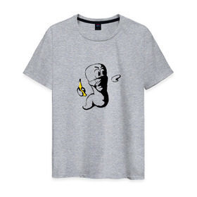 Мужская футболка хлопок с принтом Worms , 100% хлопок | прямой крой, круглый вырез горловины, длина до линии бедер, слегка спущенное плечо. | dos | банан | бэнкси | война | граната | граффити | игра | ретро | червяк | червячки | червячок