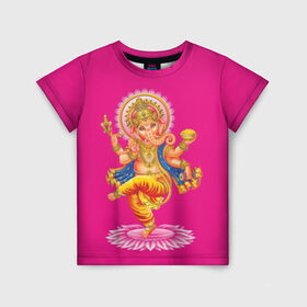 Детская футболка 3D с принтом Ганеша , 100% гипоаллергенный полиэфир | прямой крой, круглый вырез горловины, длина до линии бедер, чуть спущенное плечо, ткань немного тянется | character | deity | elephant | four | ganesh | god | gold | hands | head | hinduism | jewel | jewels | lord | ornament | pattern | well being | wisdom | благополучие | бог | божество | владыка | ганеша | голова | драгоценности | золото | индуизм | мудрост