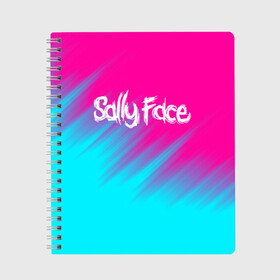 Тетрадь с принтом SALLY FACE , 100% бумага | 48 листов, плотность листов — 60 г/м2, плотность картонной обложки — 250 г/м2. Листы скреплены сбоку удобной пружинной спиралью. Уголки страниц и обложки скругленные. Цвет линий — светло-серый
 | abstract | face | game | horror | larry | sally | sally face | sanity s fall | абстракция | геометрия | игра | ларри | мальчик с протезом | салли | салли фейс | текстура | ужасы