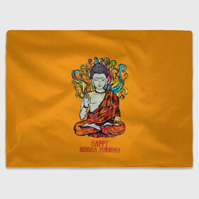 Плед 3D с принтом Happy Buddha Purnima , 100% полиэстер | закругленные углы, все края обработаны. Ткань не мнется и не растягивается | Тематика изображения на принте: buddha | golden | happy | indian | kesa | lotus | monk | orange | ornament | pattern | pose | religion | shakyamuni | spiritual | te | будда | буддизм | духовный | золотой | индийский | кашая | кэса | лотос | оранжевый | орнамент | основатель | по