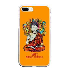 Чехол для iPhone 7Plus/8 Plus матовый с принтом Happy Buddha Purnima , Силикон | Область печати: задняя сторона чехла, без боковых панелей | buddha | golden | happy | indian | kesa | lotus | monk | orange | ornament | pattern | pose | religion | shakyamuni | spiritual | te | будда | буддизм | духовный | золотой | индийский | кашая | кэса | лотос | оранжевый | орнамент | основатель | по