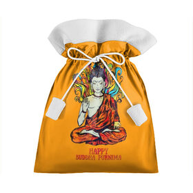 Подарочный 3D мешок с принтом Happy Buddha Purnima , 100% полиэстер | Размер: 29*39 см | Тематика изображения на принте: buddha | golden | happy | indian | kesa | lotus | monk | orange | ornament | pattern | pose | religion | shakyamuni | spiritual | te | будда | буддизм | духовный | золотой | индийский | кашая | кэса | лотос | оранжевый | орнамент | основатель | по