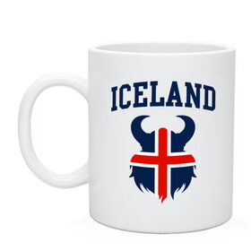 Кружка с принтом Исландия , керамика | объем — 330 мл, диаметр — 80 мм. Принт наносится на бока кружки, можно сделать два разных изображения | iceland | iseland | исландия | сборная | сборная исландии | сборная исландии по футболу | сборные | форма | футбол | чемпионат мира по футболу