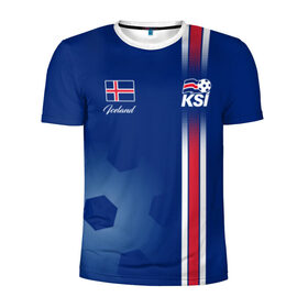 Мужская футболка 3D спортивная с принтом Сборная Исландии , 100% полиэстер с улучшенными характеристиками | приталенный силуэт, круглая горловина, широкие плечи, сужается к линии бедра | iceland | iseland | исландия | сборная | сборная исландии | сборная исландии по футболу | сборные | форма | футбол | чемпионат мира по футболу