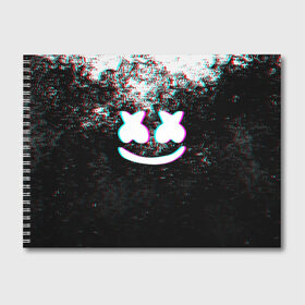 Альбом для рисования с принтом MARSHMELLO GLITCH МАРШМЕЛЛО НЕОН , 100% бумага
 | матовая бумага, плотность 200 мг. | dj | glitch | marshmello | usa | америка | глитч | клубная музыка | маршмелло | музыка | музыкант