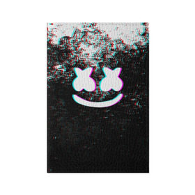 Обложка для паспорта матовая кожа с принтом MARSHMELLO GLITCH , натуральная матовая кожа | размер 19,3 х 13,7 см; прозрачные пластиковые крепления | dj | glitch | marshmello | usa | америка | глитч | клубная музыка | маршмелло | музыка | музыкант