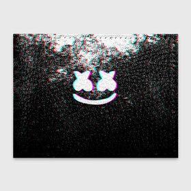 Обложка для студенческого билета с принтом MARSHMELLO GLITCH   МАРШМЕЛЛО НЕОН , натуральная кожа | Размер: 11*8 см; Печать на всей внешней стороне | dj | glitch | marshmello | usa | америка | глитч | клубная музыка | маршмелло | музыка | музыкант