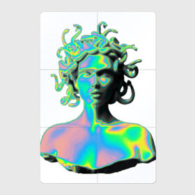 Магнитный плакат 2Х3 с принтом Gorgon Medusa , Полимерный материал с магнитным слоем | 6 деталей размером 9*9 см | gorgon medusa | бог | богиня | горгона медуза | змеи | змея | камень | необычно | статуя