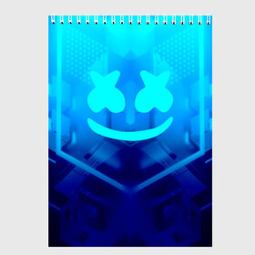 Скетчбук с принтом MARSHMELLO NEON , 100% бумага
 | 48 листов, плотность листов — 100 г/м2, плотность картонной обложки — 250 г/м2. Листы скреплены сверху удобной пружинной спиралью | dj | glitch | marshmello | neon | techno | usa | абстракция | америка | глитч | клубная музыка | маршмелло | музыка | музыкант | неон | техно