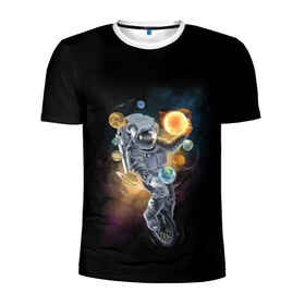 Мужская футболка 3D спортивная с принтом космос , 100% полиэстер с улучшенными характеристиками | приталенный силуэт, круглая горловина, широкие плечи, сужается к линии бедра | астрономия | вселенная | галактика | графика | звезды | инопланетяне | космос | нло
