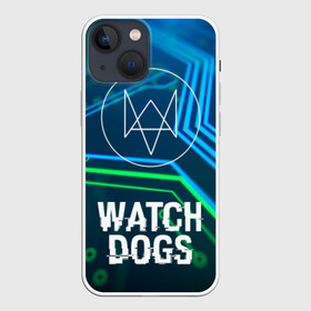 Чехол для iPhone 13 mini с принтом WATCH DOGS ,  |  | action | ct os | ded sec | fox | gamer | glitch | hacker | player | watch dogs | watch dogs 2 | глитч | знак лиса | игра | компьютерная игра | хакер
