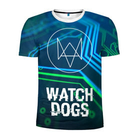 Мужская футболка 3D спортивная с принтом WATCH DOGS , 100% полиэстер с улучшенными характеристиками | приталенный силуэт, круглая горловина, широкие плечи, сужается к линии бедра | action | ct os | ded sec | fox | gamer | glitch | hacker | player | watch dogs | watch dogs 2 | глитч | знак лиса | игра | компьютерная игра | хакер
