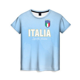 Женская футболка 3D с принтом Сборная Италии , 100% полиэфир ( синтетическое хлопкоподобное полотно) | прямой крой, круглый вырез горловины, длина до линии бедер | italia | italy | squadra azzurra | италия | сборная италии | сборная италии по футболу | форма | футбольные сборные | чемпионат европы | чемпионат мира