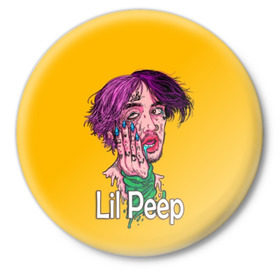 Значок с принтом Lil Peep ,  металл | круглая форма, металлическая застежка в виде булавки | awful things | gustav | lil peep | густав ор | клауд | клауд рэп | лил | лили | певец | пееп | пеп | пип | пост эмо | реп | репер | рэп | рэпер | трэп | хип | хип хоп | хоп | эмо трэп