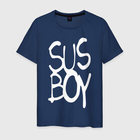 Мужская футболка хлопок с принтом Sus Boy , 100% хлопок | прямой крой, круглый вырез горловины, длина до линии бедер, слегка спущенное плечо. | lil peep | rap | лил пип | рэп