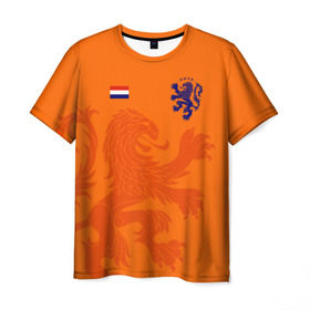 Мужская футболка 3D с принтом Сборная Голландии , 100% полиэфир | прямой крой, круглый вырез горловины, длина до линии бедер | Тематика изображения на принте: holland | nederland | netherlands | голландия | нидерланды | сборная голландии | сборная голландии по футболу | сборная нидерландов | форма | футбольные сборные | чемпионат
