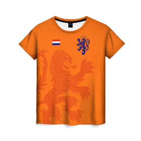 Женская футболка 3D с принтом Сборная Голландии , 100% полиэфир ( синтетическое хлопкоподобное полотно) | прямой крой, круглый вырез горловины, длина до линии бедер | holland | nederland | netherlands | голландия | нидерланды | сборная голландии | сборная голландии по футболу | сборная нидерландов | форма | футбольные сборные | чемпионат