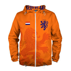 Мужская ветровка 3D с принтом Сборная Голландии , 100% полиэстер | подол и капюшон оформлены резинкой с фиксаторами, два кармана без застежек по бокам, один потайной карман на груди | holland | nederland | netherlands | голландия | нидерланды | сборная голландии | сборная голландии по футболу | сборная нидерландов | форма | футбольные сборные | чемпионат
