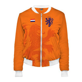 Женский бомбер 3D с принтом Сборная Голландии , 100% полиэстер | застегивается на молнию, по бокам два кармана без застежек, мягкие манжеты, по низу бомбера и на воротнике — эластичная резинка | holland | nederland | netherlands | голландия | нидерланды | сборная голландии | сборная голландии по футболу | сборная нидерландов | форма | футбольные сборные | чемпионат