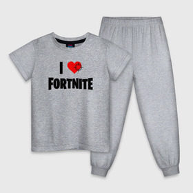 Детская пижама хлопок с принтом Фортнайт , 100% хлопок |  брюки и футболка прямого кроя, без карманов, на брюках мягкая резинка на поясе и по низу штанин
 | battle royale | fortnite | fortnite game | fortnite gaming | фортнайт | я люблю фортнайт