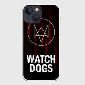 Чехол для iPhone 13 mini с принтом WATCH DOGS ,  |  | action | ct os | ded sec | fox | gamer | glitch | hacker | player | watch dogs | watch dogs 2 | глитч | знак лиса | игра | компьютерная игра | хакер