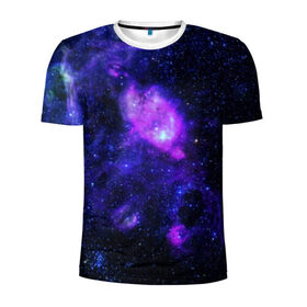Мужская футболка 3D спортивная с принтом Космос , 100% полиэстер с улучшенными характеристиками | приталенный силуэт, круглая горловина, широкие плечи, сужается к линии бедра | galaxy | nebula | space | star | абстракция | вселенная | галактика | звезда | звезды | космический | планеты