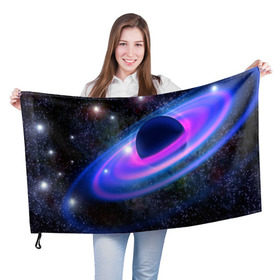 Флаг 3D с принтом САТУРН , 100% полиэстер | плотность ткани — 95 г/м2, размер — 67 х 109 см. Принт наносится с одной стороны | galaxy | nebula | space | star | абстракция | вселенная | галактика | звезда | звезды | космический | планеты