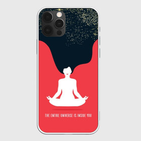 Чехол для iPhone 12 Pro Max с принтом International Yoga Day , Силикон |  | black | day | ethnic | flower | girl | hair | international | lights | lips | lotus | red | sky | space | stars | woman | yoga | волосы | губы | девушка | день | женщина | звезды | йог | космос | красные | лотос | медитация | международный | небо | огни |