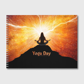 Альбом для рисования с принтом International Yoga Day , 100% бумага
 | матовая бумага, плотность 200 мг. | 21 июня | day | energy | girl | international | ju | lightning | lotus | meditation | mountain | pose | silhouette | sky | space | stars | universe | woman | yoga | yogi | вселенная | гора | девушка | день | женщина | звёзды | йог | йоги | космос | лотос 