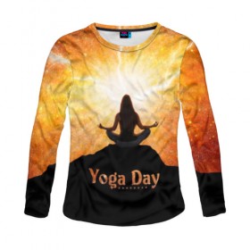 Женский лонгслив 3D с принтом International Yoga Day , 100% полиэстер | длинные рукава, круглый вырез горловины, полуприлегающий силуэт | 21 июня | day | energy | girl | international | ju | lightning | lotus | meditation | mountain | pose | silhouette | sky | space | stars | universe | woman | yoga | yogi | вселенная | гора | девушка | день | женщина | звёзды | йог | йоги | космос | лотос 