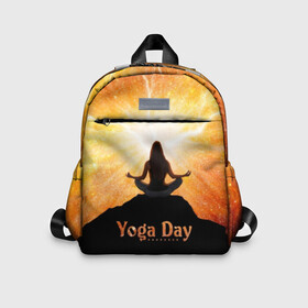 Детский рюкзак 3D с принтом International Yoga Day , 100% полиэстер | лямки с регулируемой длиной, сверху петелька, чтобы рюкзак можно было повесить на вешалку. Основное отделение закрывается на молнию, как и внешний карман. Внутри дополнительный карман. По бокам два дополнительных кармашка | Тематика изображения на принте: 21 июня | day | energy | girl | international | ju | lightning | lotus | meditation | mountain | pose | silhouette | sky | space | stars | universe | woman | yoga | yogi | вселенная | гора | девушка | день | женщина | звёзды | йог | йоги | космос | лотос 
