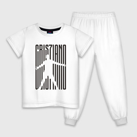 Детская пижама хлопок с принтом Ronaldo , 100% хлопок |  брюки и футболка прямого кроя, без карманов, на брюках мягкая резинка на поясе и по низу штанин
 | champion | cr7 | cristiano | game | goal | italy | juve | juventus | madrid | real | ronaldo | spain | team | буффон | гол | дибал | золотой мяч | игрок | игуаин | испания | италия | криштиану | куадрадо | мадрид | португалия | реал | роналду | 