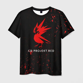 Мужская футболка 3D с принтом CD RPOJECT RED , 100% полиэфир | прямой крой, круглый вырез горловины, длина до линии бедер | 2019 | cd project red | cyberpunk 2077 | future | hack | night city | samurai | sci fi | андроиды | безумие | будущее | киберпанк 2077 | логотип | роботы | самураи | фантастика | цифры