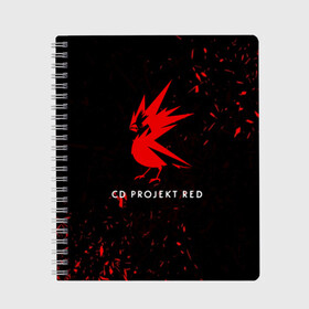 Тетрадь с принтом CD RPOJECT RED , 100% бумага | 48 листов, плотность листов — 60 г/м2, плотность картонной обложки — 250 г/м2. Листы скреплены сбоку удобной пружинной спиралью. Уголки страниц и обложки скругленные. Цвет линий — светло-серый
 | 2019 | cd project red | cyberpunk 2077 | future | hack | night city | samurai | sci fi | андроиды | безумие | будущее | киберпанк 2077 | логотип | роботы | самураи | фантастика | цифры