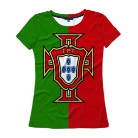 Женская футболка 3D с принтом Сборная Португалии , 100% полиэфир ( синтетическое хлопкоподобное полотно) | прямой крой, круглый вырез горловины, длина до линии бедер | portugal | криштиану роналду | португалия | португальская сборная | сборная португалии | сборная португалии по футболу | форма | футбол | чемпионат