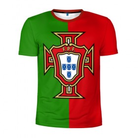 Мужская футболка 3D спортивная с принтом Сборная Португалии , 100% полиэстер с улучшенными характеристиками | приталенный силуэт, круглая горловина, широкие плечи, сужается к линии бедра | portugal | криштиану роналду | португалия | португальская сборная | сборная португалии | сборная португалии по футболу | форма | футбол | чемпионат