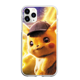 Чехол для iPhone 11 Pro Max матовый с принтом Детектив Пикачу , Силикон |  | detective pikachu | pikachu | pokemon | детектив пикачу | пика | покемон