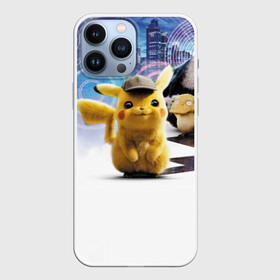 Чехол для iPhone 13 Pro Max с принтом Detective Pikachu (НА СПИНЕ) ,  |  | Тематика изображения на принте: detective pikachu | pikachu | pokemon | детектив пикачу | пика | покемон