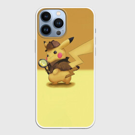 Чехол для iPhone 13 Pro Max с принтом Пикачу Детектив ,  |  | Тематика изображения на принте: detective pikachu | pikachu | pokemon | детектив пикачу | пика | покемон