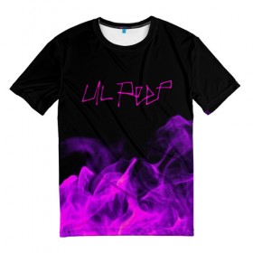 Мужская футболка 3D с принтом LIL PEEP , 100% полиэфир | прямой крой, круглый вырез горловины, длина до линии бедер | lil peep | lil prince | logo | music | pink | rap | зарубежная музыка | зарубежные | лил пип | лого | маленький принц | музыка | реп | розовый